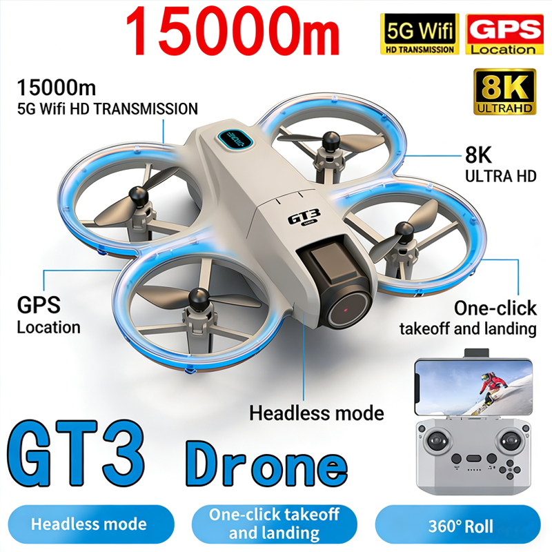 Rc Helicopter Mini - New GT3 MAX Drone 8K HD